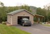 20' x 28' Vintage Garage with attached lean to and painted steel roofing